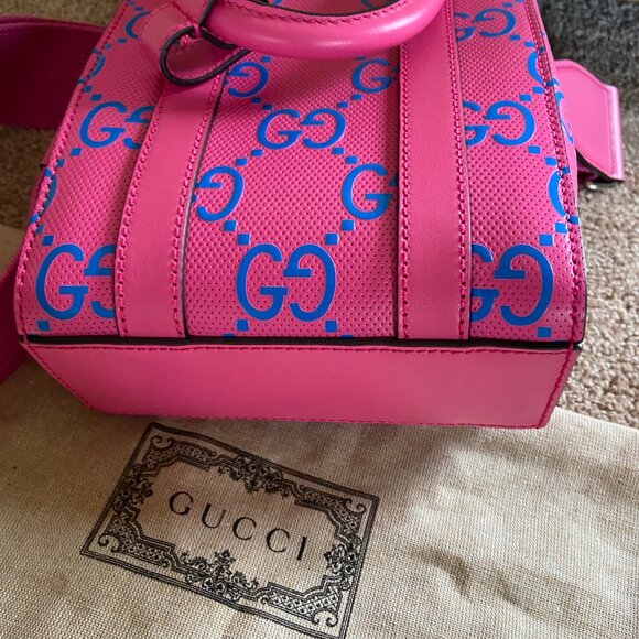 GUCCI GG MINI CONVERTIBLE TOTE BAG PINK - Picture 6 of 8